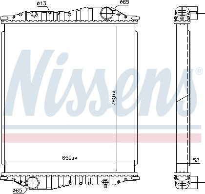 Nissens 69602A - Радиатор, охлаждение двигателя avtokuzovplus.com.ua