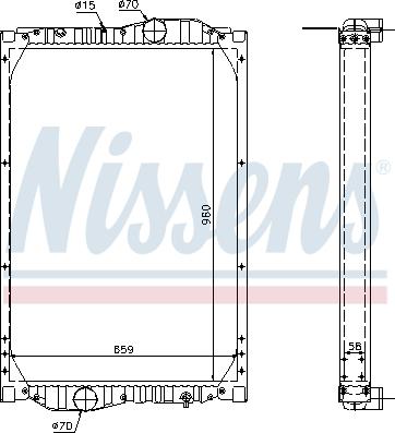 Nissens 69604A - Радиатор, охлаждение двигателя autodnr.net