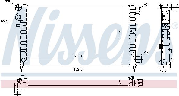 Nissens 697277 - Радіатор, охолодження двигуна autocars.com.ua