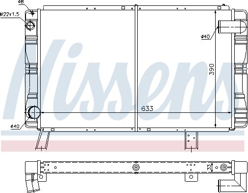 Nissens 697857 - Радіатор, охолодження двигуна autocars.com.ua