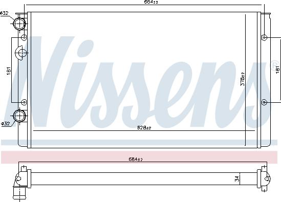 Nissens 699748 - Радіатор, охолодження двигуна autocars.com.ua