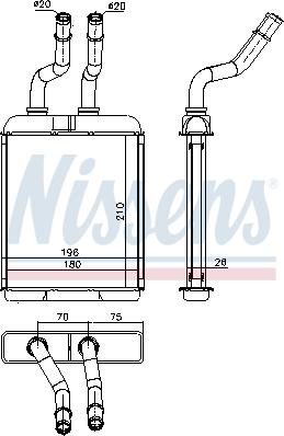 Nissens 70017 - Теплообменник, отопление салона autodnr.net