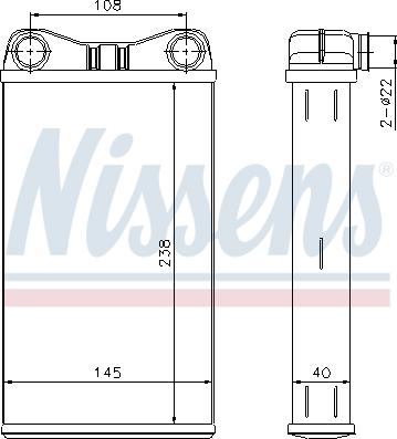 Nissens 70227 - Теплообмінник, опалення салону autocars.com.ua