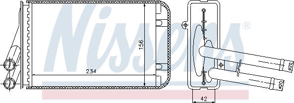 Nissens 70229 - Теплообменник, отопление салона avtokuzovplus.com.ua