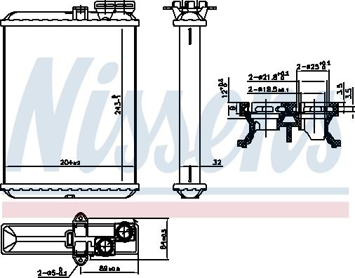 Nissens 707102 - Радіатор опалення autocars.com.ua