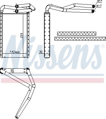 Nissens 707177 - Теплообменник, отопление салона avtokuzovplus.com.ua