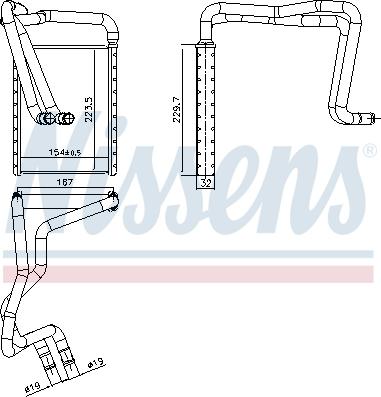 Nissens 707179 - Теплообмінник, опалення салону autocars.com.ua