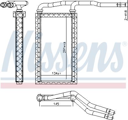 Nissens 707208 - Теплообмінник, опалення салону autocars.com.ua