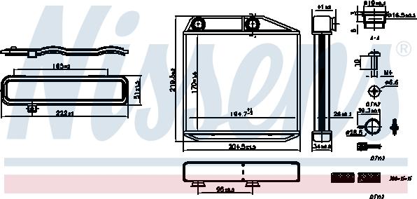 Nissens 707213 - Теплообмінник, опалення салону autocars.com.ua