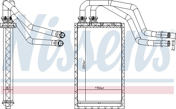 Nissens 707215 - Теплообменник, отопление салона autodnr.net