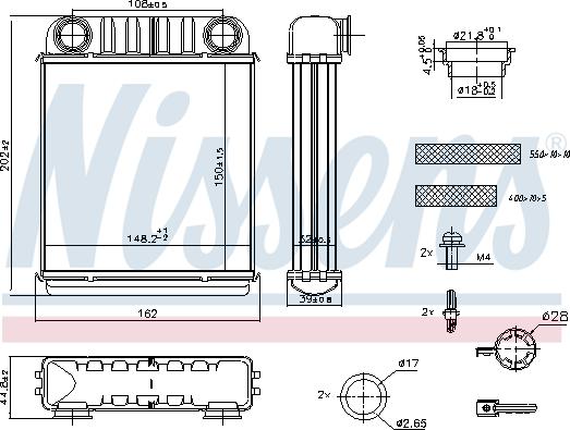 Nissens 707216 - Теплообмінник, опалення салону autocars.com.ua