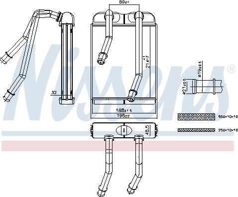 Nissens 707227 - Теплообмінник, опалення салону autocars.com.ua