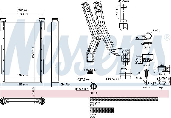 Nissens 707242 - Теплообменник, отопление салона autodnr.net