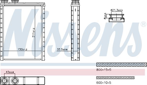 Nissens 707286 - Теплообмінник, опалення салону autocars.com.ua