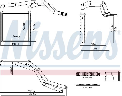 Nissens 707298 - Теплообмінник, опалення салону autocars.com.ua