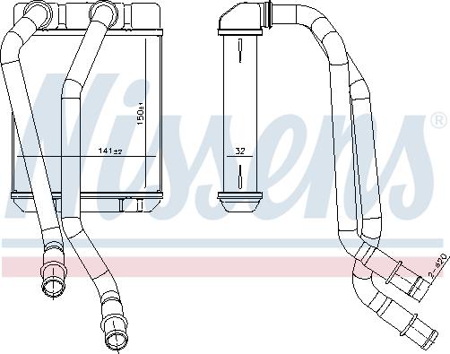 Nissens 707303 - Теплообмінник, опалення салону autocars.com.ua