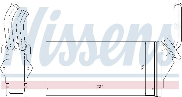 Nissens 71142 - Теплообмінник, опалення салону autocars.com.ua