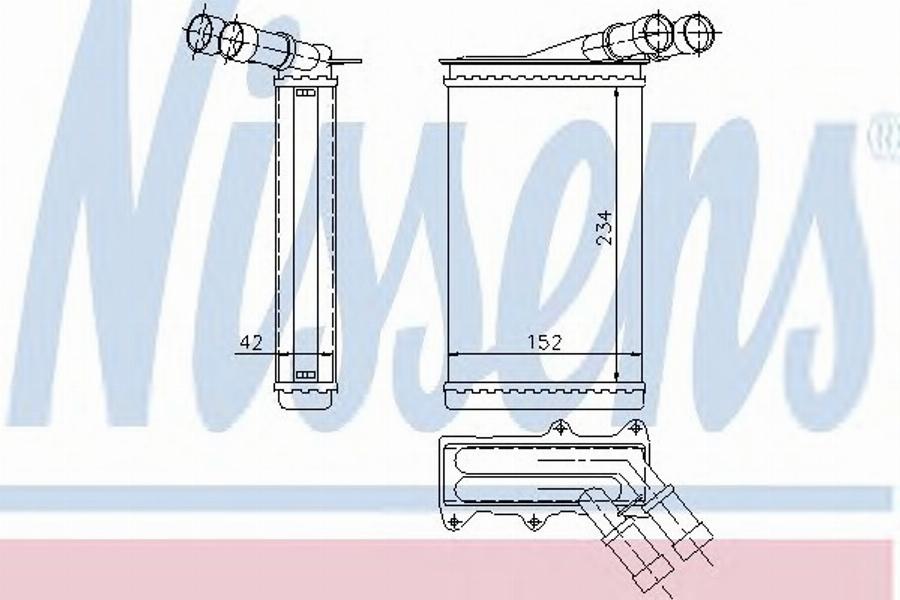 Nissens 71151 - Теплообменник, отопление салона avtokuzovplus.com.ua