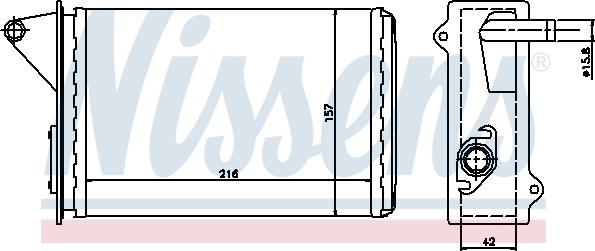 Nissens 71429 - Теплообмінник, опалення салону autocars.com.ua
