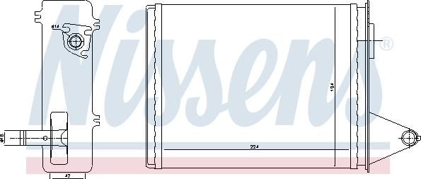 Nissens 71448 - Теплообмінник, опалення салону autocars.com.ua