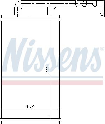 Nissens 71740 - Теплообменник, отопление салона avtokuzovplus.com.ua