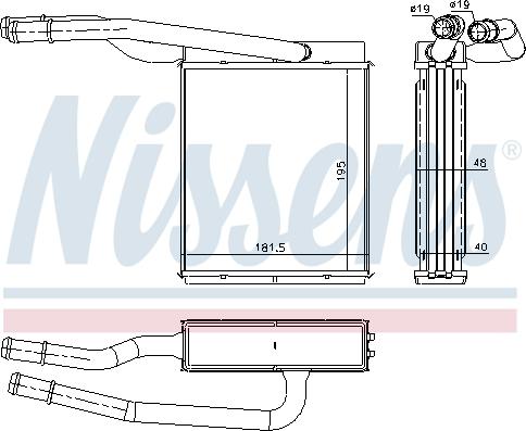 Nissens 71746 - Теплообменник, отопление салона avtokuzovplus.com.ua