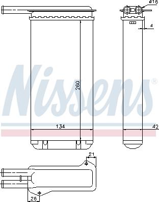 Nissens 71755 - Радіатор опалення autocars.com.ua