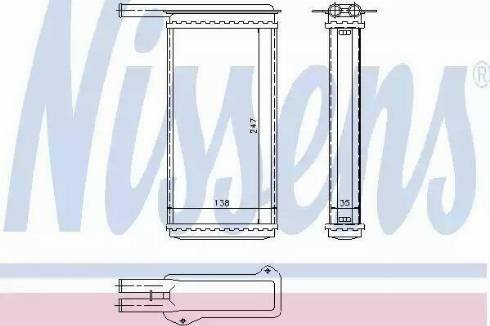 Nissens 71756 - Теплообмінник, опалення салону autocars.com.ua