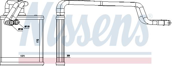 Nissens 71772 - Теплообменник, отопление салона avtokuzovplus.com.ua