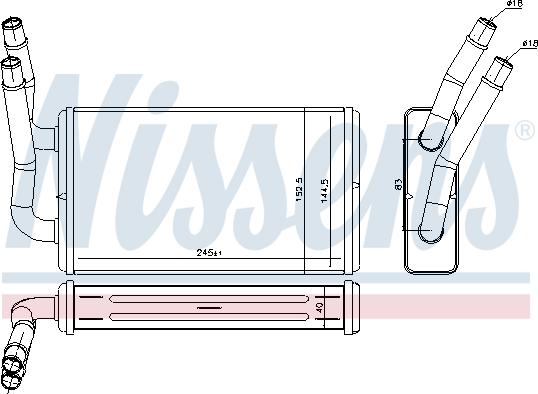 NISSENS 71778 - Теплообменник, отопление салона avtokuzovplus.com.ua