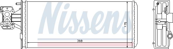 Nissens 71804 - Теплообмінник, опалення салону autocars.com.ua