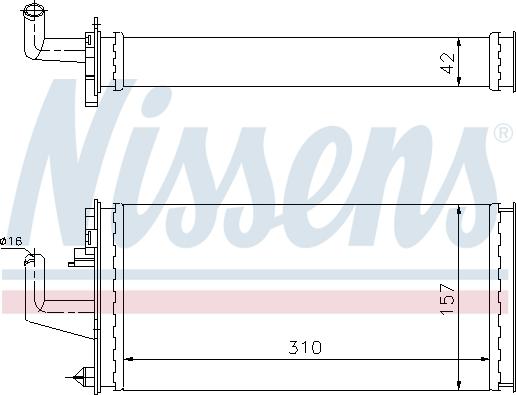 Nissens 71807 - Теплообмінник, опалення салону autocars.com.ua