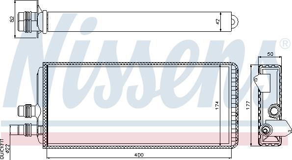 Nissens 71815 - Теплообмінник, опалення салону autocars.com.ua