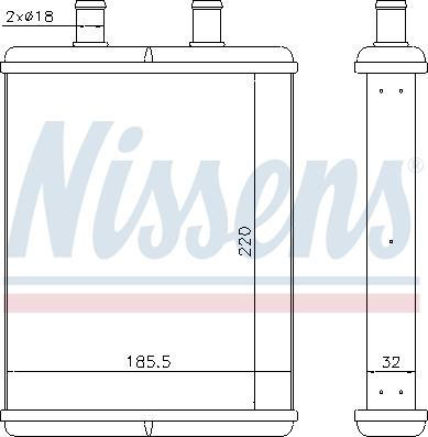 NISSENS 71817 - Теплообменник, отопление салона avtokuzovplus.com.ua