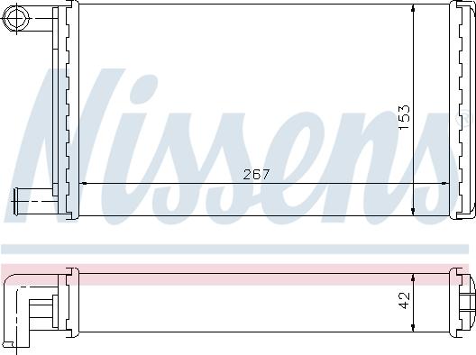 Nissens 72004 - Радіатор обігрівача MERCEDES 209 D-410 D 77- вир-во Nissens autocars.com.ua