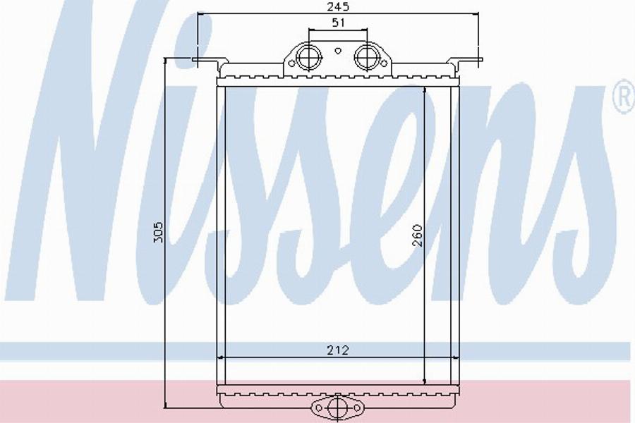 Nissens 72007 - Теплообмінник, опалення салону autocars.com.ua