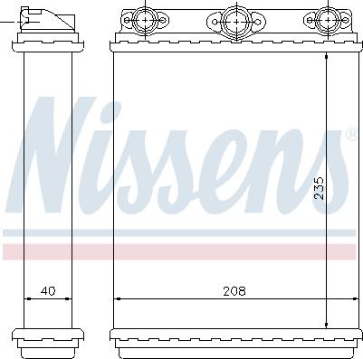 Nissens 72016 - Теплообмінник, опалення салону autocars.com.ua