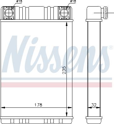 Nissens 72028 - Теплообменник, отопление салона avtokuzovplus.com.ua