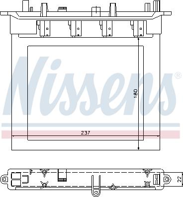 Nissens 72033 - Теплообмінник, опалення салону autocars.com.ua