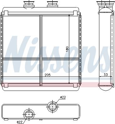 Nissens 72042 - Теплообмінник, опалення салону autocars.com.ua