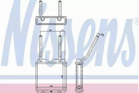 Nissens 72638 - Теплообмінник, опалення салону autocars.com.ua