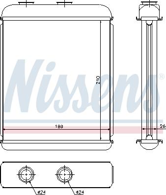 Nissens 72662 - Радіатор опалення autocars.com.ua