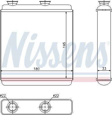 Nissens 72663 - Теплообмінник, опалення салону autocars.com.ua