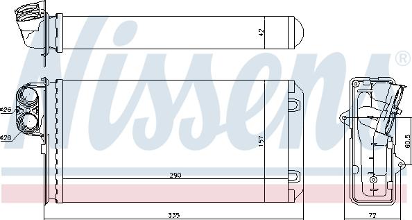 Nissens 72937 - Теплообменник, отопление салона avtokuzovplus.com.ua