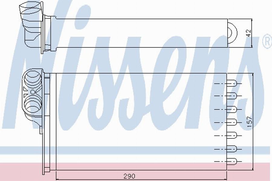 Nissens 72939 - Теплообменник, отопление салона avtokuzovplus.com.ua