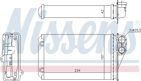 Nissens 72946 - Теплообменник, отопление салона avtokuzovplus.com.ua