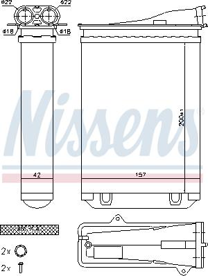 Nissens 72954 - Теплообмінник, опалення салону autocars.com.ua