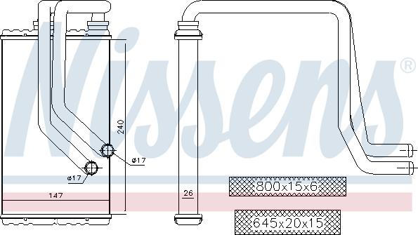 Nissens 72956 - Теплообменник, отопление салона avtokuzovplus.com.ua