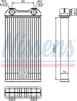 Nissens 73331 - Теплообменник, отопление салона avtokuzovplus.com.ua