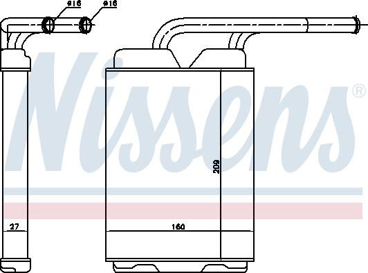 Nissens 73349 - Радіатор опалення autocars.com.ua